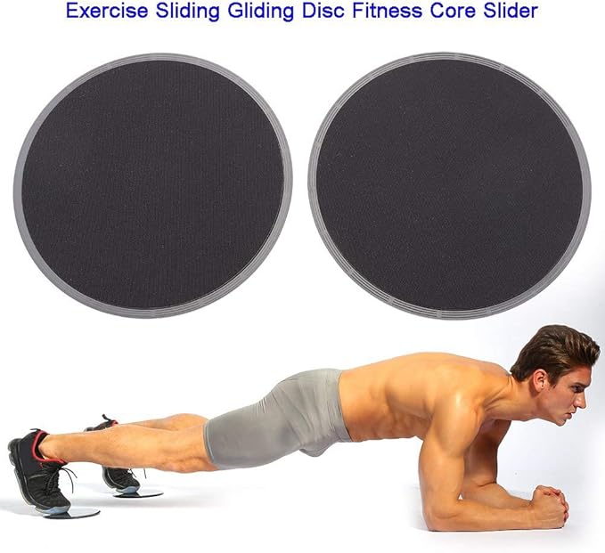 Equipment Exercise Sliders Discs 19×19×2 2pcs Exercise Sliding Gliding Disc Fitness Core Slider Sport Full Body Workout