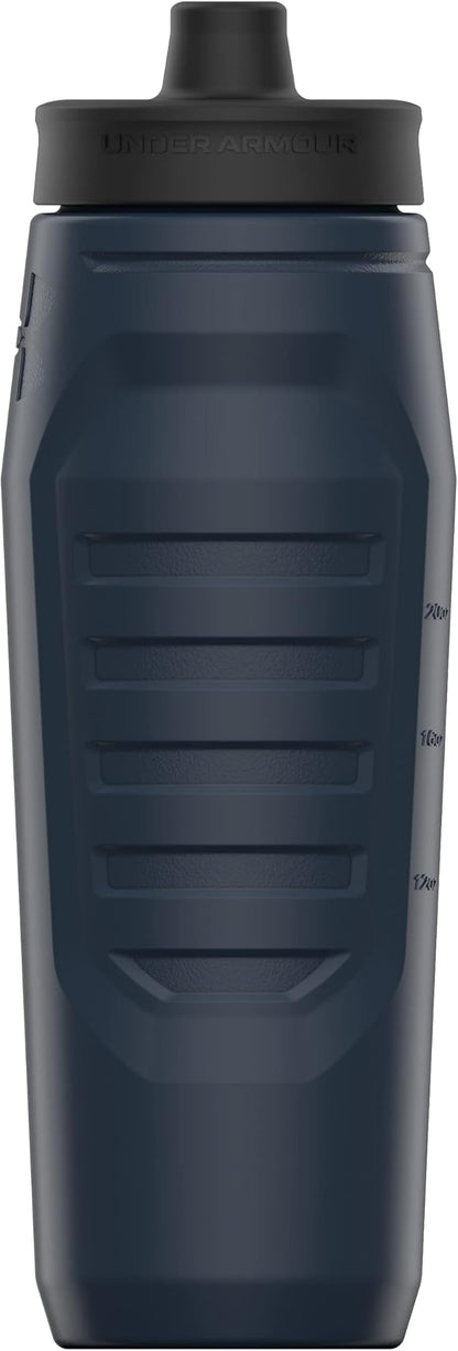 Under Armour Squeeze Water Bottles, 32 oz Water Bottles, Sideline Sports Water Bottle with Quick-Shot Lid, Quick & Easy Hydration, Gym Water Bottles, Squeeze Bottle, 1 32oz Bottle