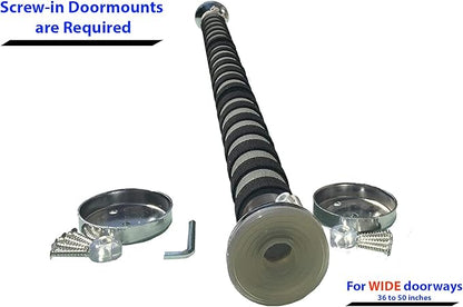Maximiza Plus Pull Up Bar V2 – Wide Doorway Pullup Bar/Chinup Bar with 3 Sets of Screw-in Door-Mounts – Only for Doors Wider Than 36 Inches (Adjustable Width 36 to 50 Inches)
