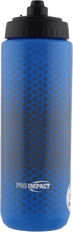 Pro Impact 28 Oz Squeeze Bottles Sports Water Bottle - Multipurpose Reusable Water Bottle for Training, Gym – Wide Mouth Squirt Bottles for Liquids – Soft Squeeze Gym Water Bottle for Fast Flow - Blue