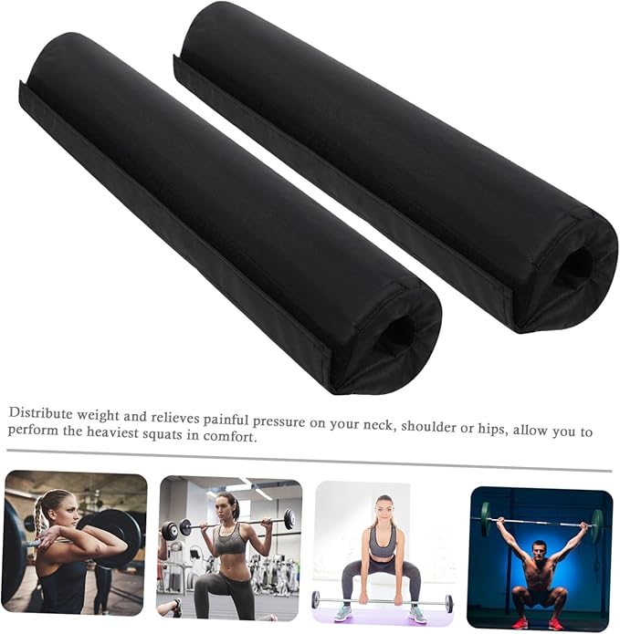2pcs Weight Lifting Barbell Pad High Grip Shoulder Protective Cushion for Squats Lunges and Hip Thrusts Lightweight Easy to Install Distributes Weight for Comfort
