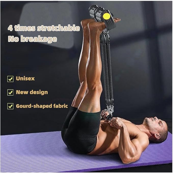 Multifunction Tension Rope Set,Upgraded Smart Stirrup Puller-Pedal Puller Tensioner Workout Bands Resistance with Abdomen/Waist/Leg/HIPS/Chest/Back