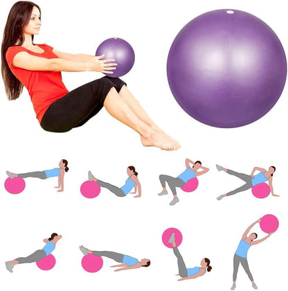 2pcs Mini Exercise Ball 9inch/23cm Small Yoga Ball Soft Pilate Ball Home Training Ball, Anti Burst and Slip, with Inflatable Straw for Therapy, Barre, Core Training