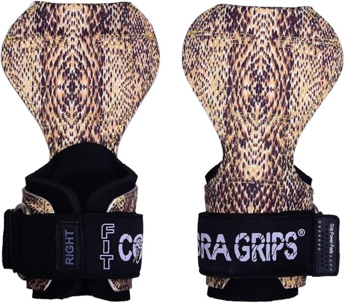 Cobra Grips PRO Weight Lifting Gloves Heavy Duty Straps Alternative with Power Lifting Hooks Padded Wrist Support for Deadlifts & Bodybuilding