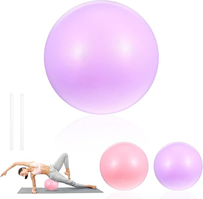 2 Pcs Small Exercise Ball Soft 9 Inch Mini Pilates Ball Anti Slip Resistant Yoga Balls Ideal Small Exercise Balls Between Knee Squeeze for Stability Fitness Physical Therapy Stretch Strength Workout