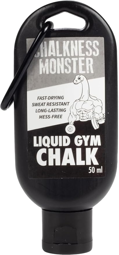 Liquid Gym Chalk - Mess-Free - Premium Sweat Resistant Long Lasting Grip - Quick Dry Hand Grip for Gymnastics, Rock Climbing, Power Lifting and More - Chalkness Monster