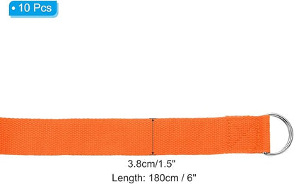 PATIKIL Yoga Strap for Stretching, Cotton Yoga Belt with Adjustable Metal D-Ring Buckle Stretch Band for Fitness Pilates