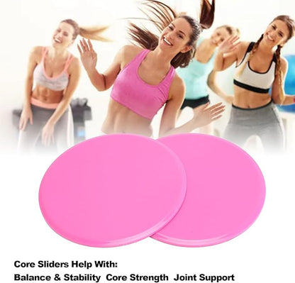 Core Sliders for Full Body Workout, Dual Sided Discs, Compact 7 Inch Round Black - Portable Design, Multi Surface Use, Ideal for Home and Gym Exercise