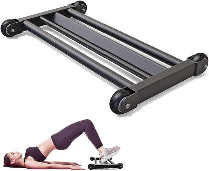 SELEWARE Glute Ham Glider Heavy Duty Ab Glute Glider Machine, Exercise Wheels for Smooth Hamstring Curl Abdominal and Leg Workouts, Multifunctional Ab Glute Machine for Home & Commercial Gym
