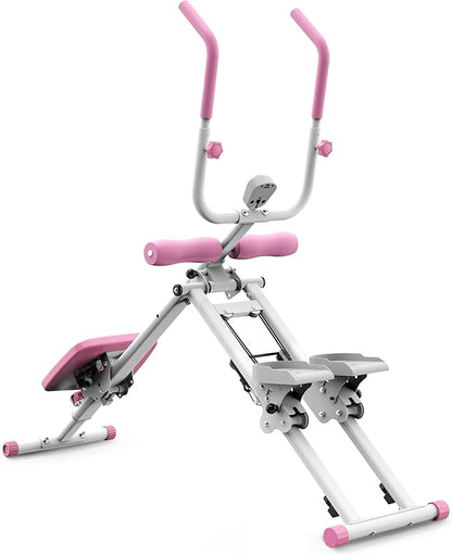 Stair Stepper and Ab Machine 2-in-1 Folding Vertical Climber Exercise Machine & Ab Workout Equipment Quickly Switch, Home Gym Equipment for Full Body Cardio Workout, 300LBS Capacity