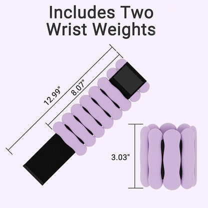 Wrist Ankle Weights for Women Men, Leg Arm Wrist Weights Bangles 1lb*2 2lb*2 Wearable Weights Pilates Weighted Bracelet for Strength Training Walking Swimming Yoga Physical Therapy