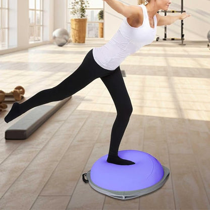 workout equipment for home，boso balancing ball，half ball balance trainer，core training equipment，31.5 inch Yoga Exercise Ball for Home Gym Core Training Anti-Skid Surface (Purple Heart-31.5'')