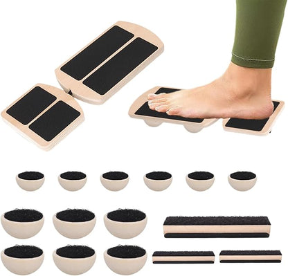 Wooden Foot Stretcher – Ankle Strengthening Balance Board, Single Leg Training Tool | Foot Muscle Reliever, Stretching Exercise and Rehabilitation for Ankles