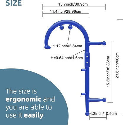 KEINE MARKE Massage Trigger Point Cane Body Deep Tissue Handheld Back, Neck, Shoulder, Leg and Feet Massager Rod, Muscle Release Tool Self Massage Hook Cane for Women & Men (Upgraded Blue)