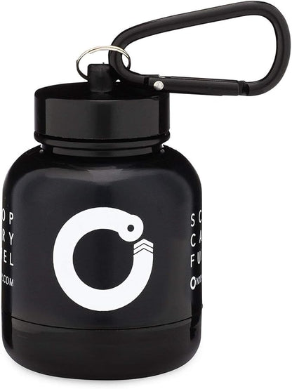 OnMyWhey - Protein Powder and Supplement Funnel Keychain, Portable to-Go Container for The Gym, Workouts, Fitness, and Travel - TSA Approved, Combo 2-Pack w/ 1 Modern & 1 Classic
