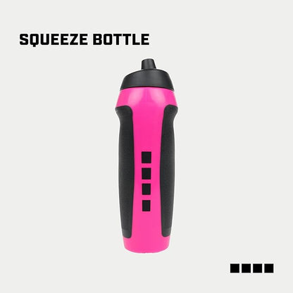 Capelli Sport Sports Water Bottle, Plastic Squeeze Water Bottle with Easy Open Nozzle and Grip Panels, Pink