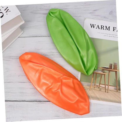 GALPADA 2pcs Anti-Burst Thickened PVC Yoga Ball Mini Balancing Stability Trainer Exercise Pilates Fitness Balls for Home Gym Workout (15-35cm Random Size, Orange and Green)