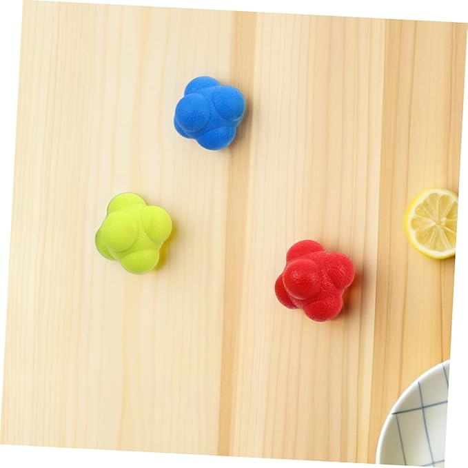 BESPORTBLE 6-Piece Hexagon Reflex Training Balls for Hand-Eye Coordination Agility and Reaction Speed for Kids Sports Practice and Fitness Training