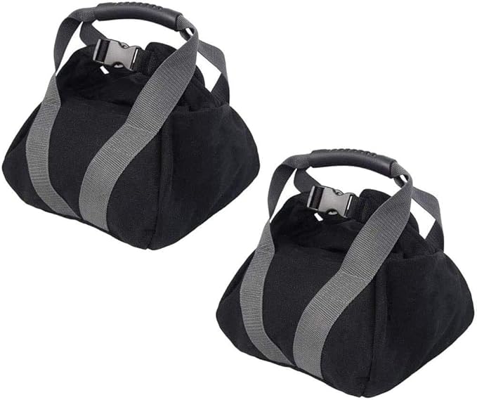 2 Pcs Adjustable Heavy Fitness Power Sandbag, Portable Adjustable Canvas Sand Kettlebell Soft Sand Bag, Weightlifting Dumbbell for Home Training, Fitness, Yoga Workout