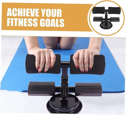 Sit Up Bar Adjustable Indoor Fitness Equipment Crunches Aid with Suction Cup Base Portable Stomach Exercise Tool for Home Gym Suitable for All Fitness Levels