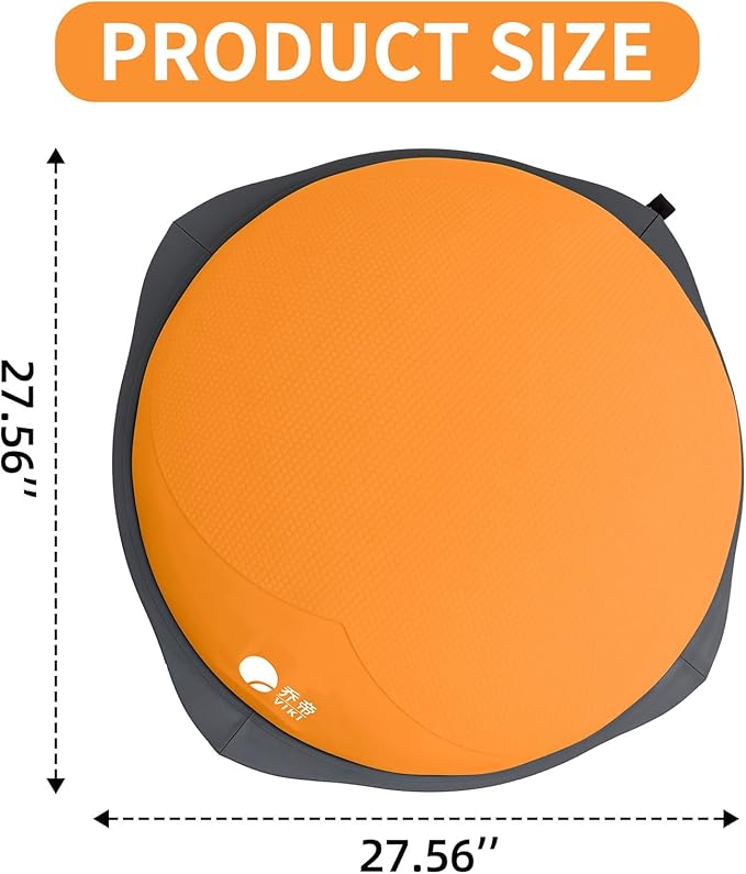 workout equipment for home，boso balancing ball，half ball balance trainer，core training equipment， 27.5 inch Yoga Exercise Ball for Home Gym Core Training Anti-Skid Surface (Orange Heart-27.5'')