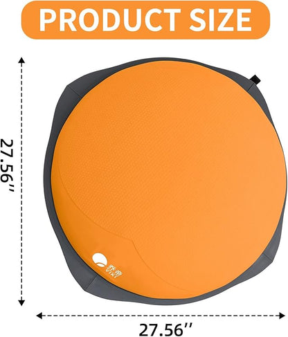 workout equipment for home，boso balancing ball，half ball balance trainer，core training equipment， 27.5 inch Yoga Exercise Ball for Home Gym Core Training Anti-Skid Surface (Orange Heart-27.5'')