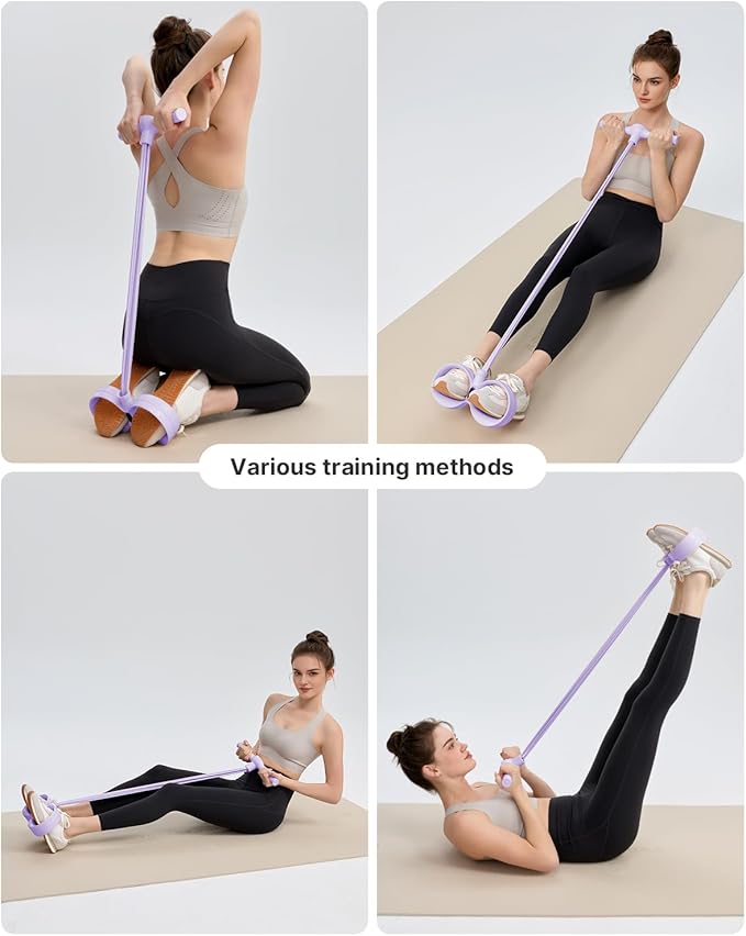 YOTTOY Smart Foot Pedal Puller with Digital Counter, Pedal Puller Resistance Band System with Handles for Full Body Stretching Yoga Home Workout