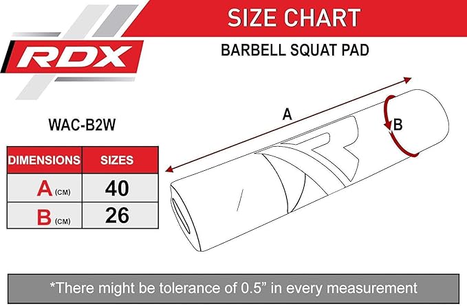 RDX Barbell Squat Pad - Neck & Shoulder Protective Foam - Great for Squats, Lunges, Hip Thrusts, Weight lifting - Fits Standard Bar