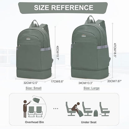 coofay Gym Backpack For Women Men Dance Sports Backpack With Shoe Compartment Waterproof Travel Backpacks Gym Bag Olive Green