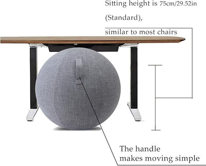 Yoga Ball Cover - Pilates Exercise Yoga Ball Cover, Anti Scratch Exercise Ball Cover with Handle for 55/65/75cm Birthing Ball, Stability Ball, Balance Ball (Without Ball)