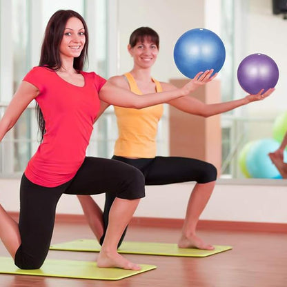 2pcs Mini Exercise Ball 9inch/23cm Small Yoga Ball Soft Pilate Ball Home Training Ball, Anti Burst and Slip, with Inflatable Straw for Therapy, Barre, Core Training