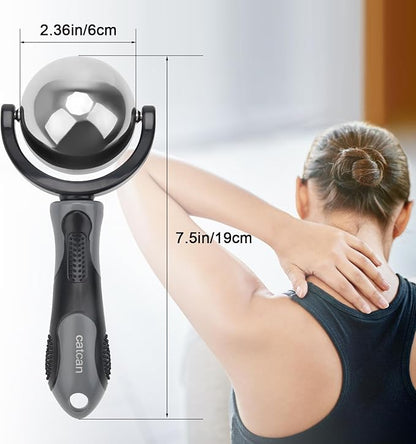 Cold Massage Roller Ball, Cold Therapy Relief, Portable Fitness Ice Roller Ball with Handle, Great Tool for Back/Neck Pain, Muscles Recovery and Inflammation