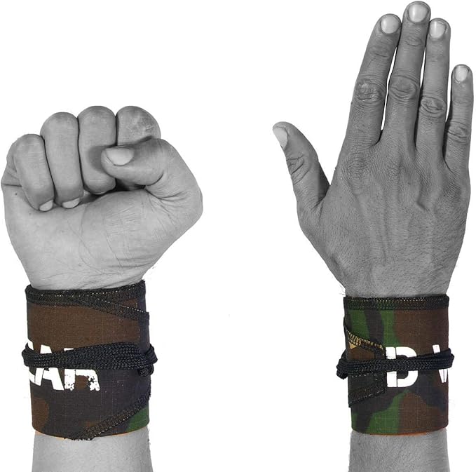 Wrist Wraps for Powerlifting, Strength Training, Bodybuilding, Cross Training, Olympic Weightlifting, Yoga Support - One Size Fits All
