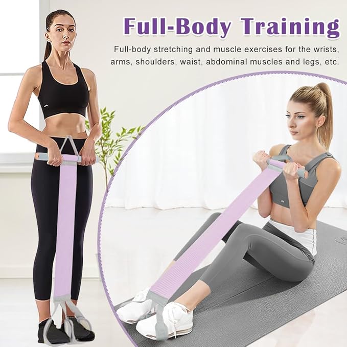 Full Body Resistance Band Set with Handles Yoga Pedal Resistance Band Anti-Broken Elastic Sit Up Pull Rope for Strength Training Stretch Bands Workout Equipment