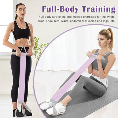 Full Body Resistance Band Set with Handles Yoga Pedal Resistance Band Anti-Broken Elastic Sit Up Pull Rope for Strength Training Stretch Bands Workout Equipment