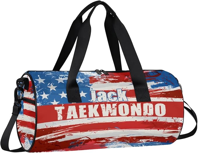 Personalized-Martial-Arts-Gear-Bag for Karate Teakwondo, Custom Jiujitsu Bag for Boys, Karate Teakwondo Bag for Gear Waterproof Lightweight Large USA