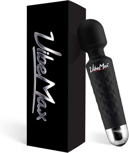 Rechargeable Personal Massager - Powerful Multi Speed Vibration - Whisper Quiet - Waterproof - for Muscle Tension Relief in Neck, Back, Shoulders, Legs and Feet - Black