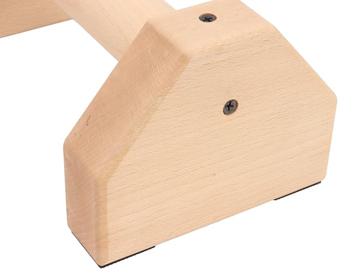 2pcs Wooden Push Up Handles, Anti - Slip Beech Wood Pushup Bars with Silicone Pads, Joint - Friendly Parallettes for Calisthenics Handstands Home Gym Use
