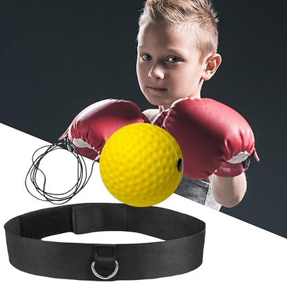 Reaction Balls Training Set - 3-Size Ball Pack, React Reflex Balls All Ages Headband, Free Cord, Child Boxing Training Headband ReactBall | Portable Fitness Reflex Ball for Home Gym Outdoor