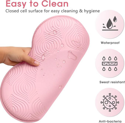 2 Pack Yoga Knee Pads Mat Set - Extra Thick Foam Kneeling Pad Cushion for Knees, Elbows, Wrists, Head - Yoga Essentials for Women Men, Non-Slip Pilates, Meditation, Floor Workouts
