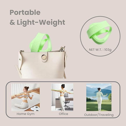 Figure 8 Resistance Band with Handles, Silicone Exercise Bands for Physical Therapy, Arm Shoulder Back Chest Workout, Portable Home Fitness Stretching Equipment for Yoga & Pilates