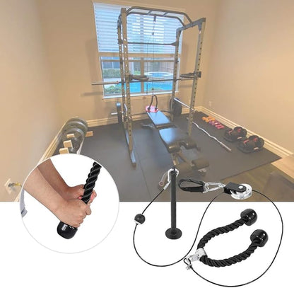 Lift Pulley System Strength Training Kit DIY Home Gym Equipment with Loading Pin for Full Body Workout Aluminum Alloy Iron Plastic Nylon