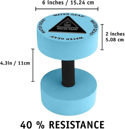 Water Gear Resistance Bells - Water Fitness and Pool Exercise - Intense Workout Without Added Stress - Easy on Joints