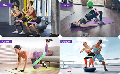Resistance Bands for Working Out with Workout Bands Guide. 3 Booty Bands for Women Men Fabric Elastic Bands for Exercise Bands Resistance Bands for Legs Bands for Working Out Hip Thigh Glute Bands Set