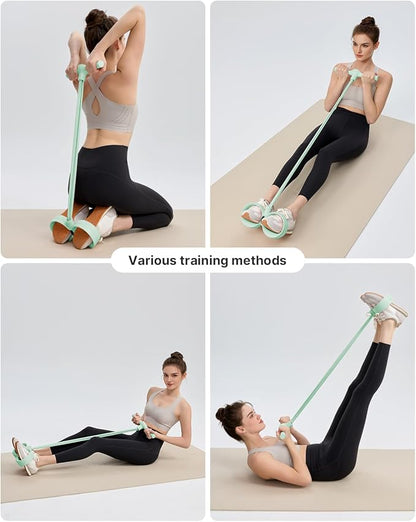 YOTTOY Smart Foot Pedal Puller with Digital Counter, Pedal Puller Resistance Band System with Handles for Full Body Stretching Yoga Home Workout
