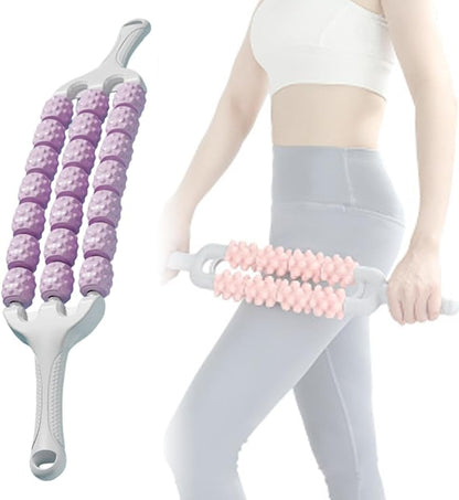 YIJU Muscle Roller Stick Body Massage Stick Portable Multiuse Comfortable Massage Roller Home Gym for Travel Park Garden Fitness, Purple