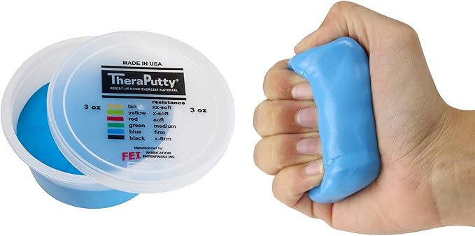 CanDo TheraPutty Standard Hand Exercise Putty For Rehabilitation, Exercises, Hand Therapy, Occupational Therapy, Hand Strengthening, Improve Motor Skills, Stress Relief (Pack of 2)