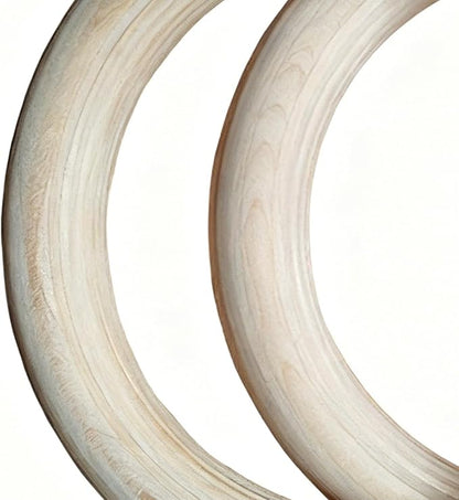 Wooden Gymnastic Rings, Calisthenics Grips Equipment | Full Body Workout Rings | for Home Gym Fitness Exercise Playground Indoor Outdoor
