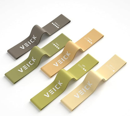 VEICK Resistance Loop Exercise Bands, Elastic Workout Bands for Men Women, Set of 5 Different Resistance Levels Stretch Band for Home Fitness Stretching Strength Training