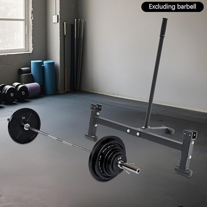 Deadlift Barbell Jack Stand, Heavy Duty Carbon Steel Bilateral Barbell Changer for Easy Changing Plates, Anti-slip Handle Deadlift Stand for Home Gym Exercises, Black